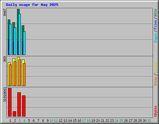 Daily usage for May 2025