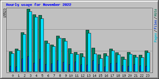 Hourly usage for November 2022