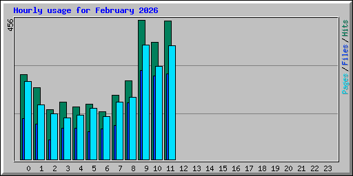 Hourly usage for February 2026